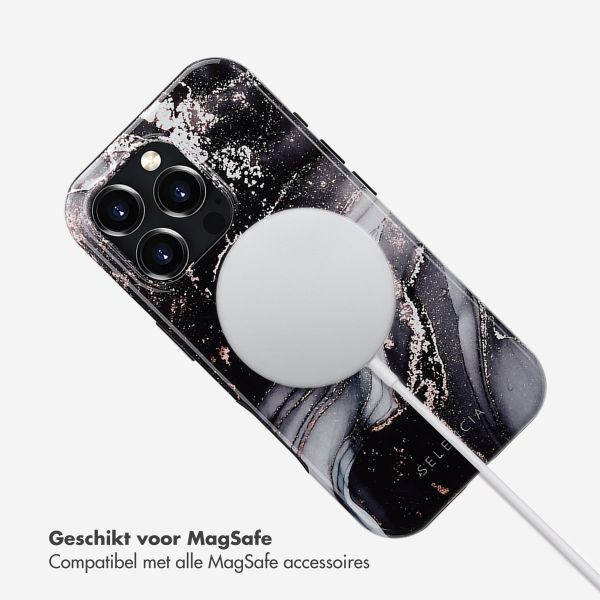 Selencia Vivid Backcover met MagSafe Apple iPhone 16 Pro - Chic Marble Black