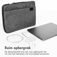 imoshion Laptop hoes 15-16 inch - Laptopsleeve met handvat - Geschikt voor laptops tot 15.6 inch - Grijs