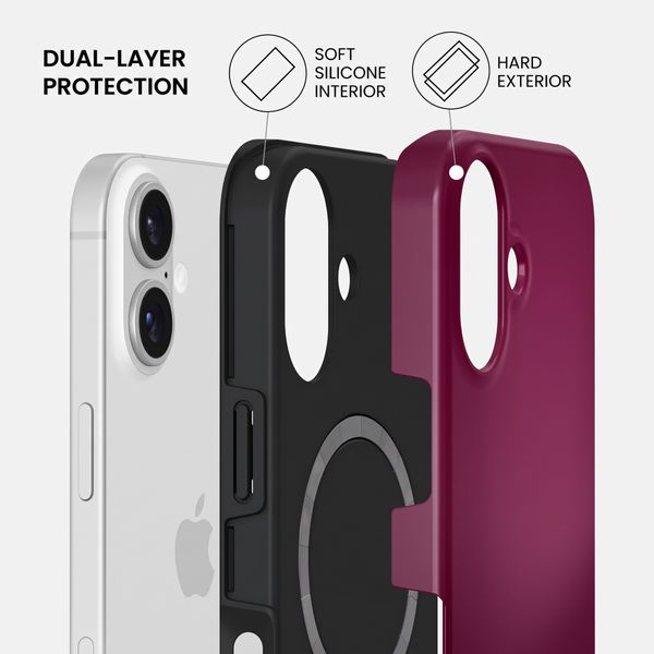 Burga Tough Case with MagSafe Apple iPhone 16 - Dark Cherry