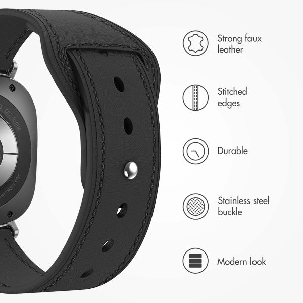 imoshion Leather strap Samsung Galaxy Watch Ultra 2 (2026) / Ultra (2024/2025) - Black