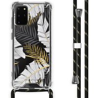 imoshion Design hoesje met koord Samsung Galaxy S20 Plus - Bladeren - Zwart / Goud