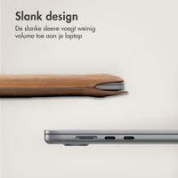 Accezz Leather Laptop hoes Apple MacBook 16 inch - Laptopsleeve - Cognac
