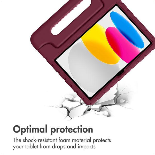 imoshion Kids-Proof Back Cover with Handle Apple iPad 11 (2025) 11 inch A16 / iPad 10 (2022) 10.9 inch - Velvet Plum