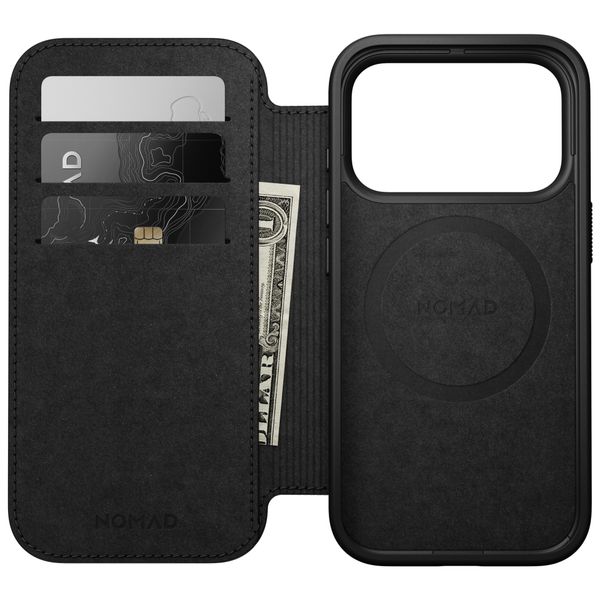 Nomad Modern Leather Folio Bookcase Apple iPhone 18 Pro Max - Black