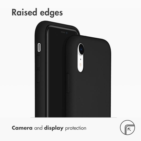 Accezz Liquid Silicone Backcover Apple iPhone Xr - Zwart