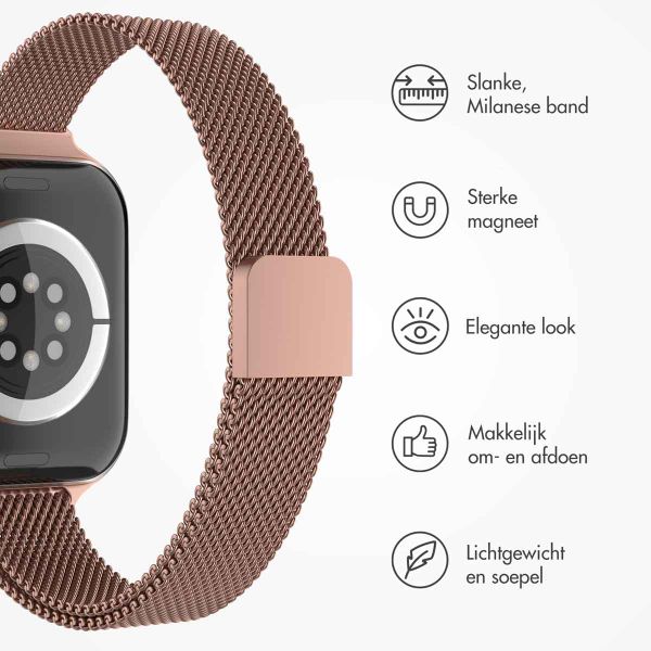 imoshion Slim Milanees bandje Apple Watch Series 1 t/m 9 / SE (38/40/41 mm) | Series 10 (42 mm) - Bruin