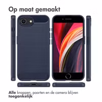 imoshion Brushed Backcover Apple iPhone 16e - Donkerblauw