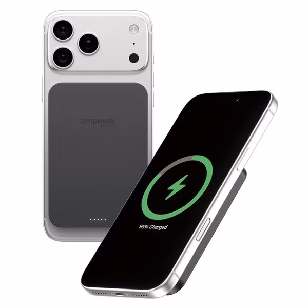 Empower by PanzerGlass Empower Bank Powerbank 5.000 mAh - Draadloze Powerbank - MagSafe en Qi2 - Space Black