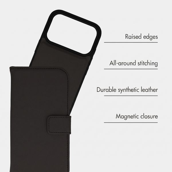 imoshion Detachable 2-in-1 Luxury Wallet Case Apple iPhone 18 Pro / 17 Pro - Black