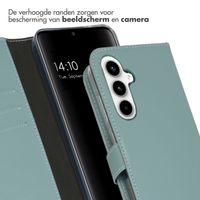 Selencia Echt Leren Bookcase Samsung Galaxy A55 - Air Blue