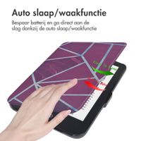 imoshion Design Slim Hard Case Bookcase Kobo Clara 2E / Tolino Shine 4 - Bordeaux Graphic