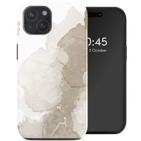 Selencia Vivid Backcover met MagSafe Apple iPhone 15 - Marble Light Brown