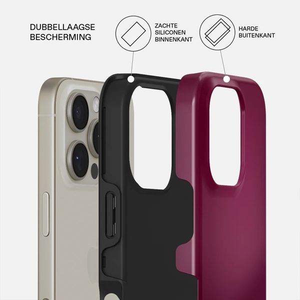 Burga Tough Backcover MagSafe Apple iPhone 16 Pro - Dark Cherry