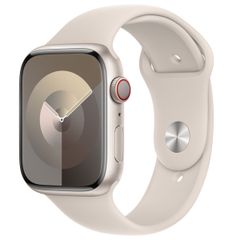 Apple Sport Band Apple Watch Series 1 t/m 11 / SE / Ultra (44/45/46/49 mm) - Maat M/L - Starlight