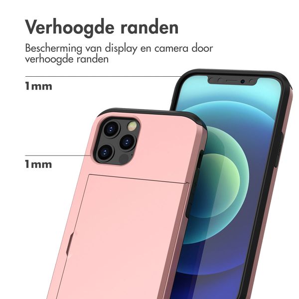 imoshion Backcover met pasjeshouder Apple iPhone 12 (Pro) - Rosé Goud