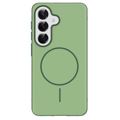 imoshion Color Backcover met Thin MagSafe Ring Samsung Galaxy S25 - Donkergroen