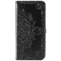 Mandala Bookcase Motorola Moto E6s - Zwart