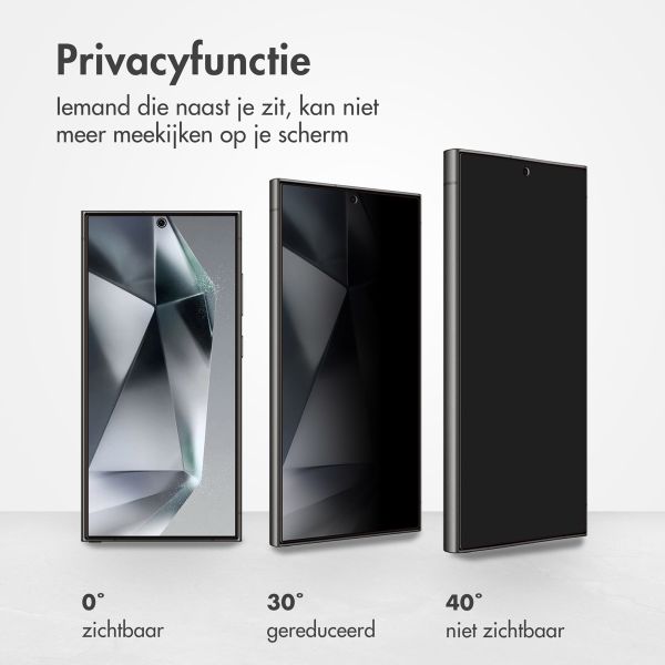 Accezz Gehard Glas Privacy Screenprotector Samsung Galaxy S24 Ultra - Transparant