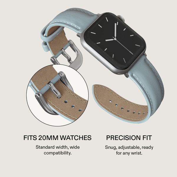 Burga Genuine Leather Band Apple Watch | 38/40/41/42 mm - Dream / Silver