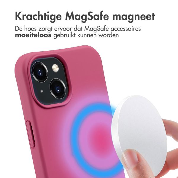 imoshion Color Backcover met afneembaar koord MagSafe Apple iPhone 15 - Raspberry