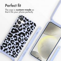 imoshion Siliconen design hoesje met koord Samsung Galaxy S24 Plus - Animal Lila