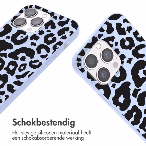 imoshion Siliconen design hoesje met koord Apple iPhone 13 Pro - Animal Lila