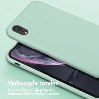 Selencia Siliconen hoesje met afneembaar koord Apple iPhone Xr - Turquoise