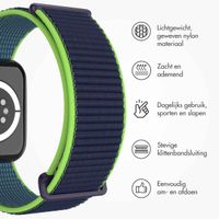 imoshion Nylon bandje Apple Watch Series 1 t/m 9 / SE (38/40/41 mm) | Series 10 / 11 (42 mm) - Lime