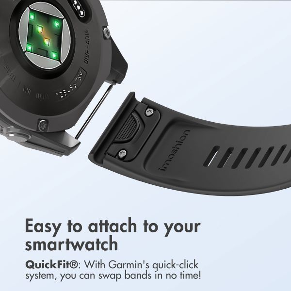 imoshion QuickFit® Line Silicone Band - Garmin QuickFit® 20 mm attachment - Black