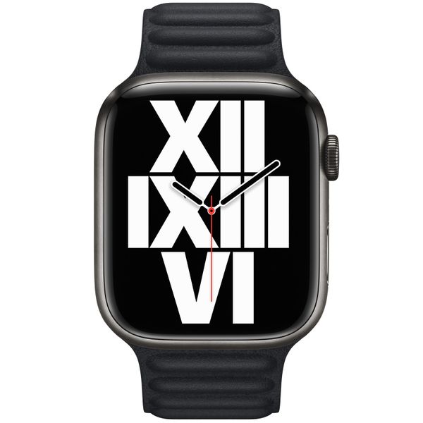 Apple Leather Link Apple Watch | 44/45/46/49 mm - Size S/M - Midnight