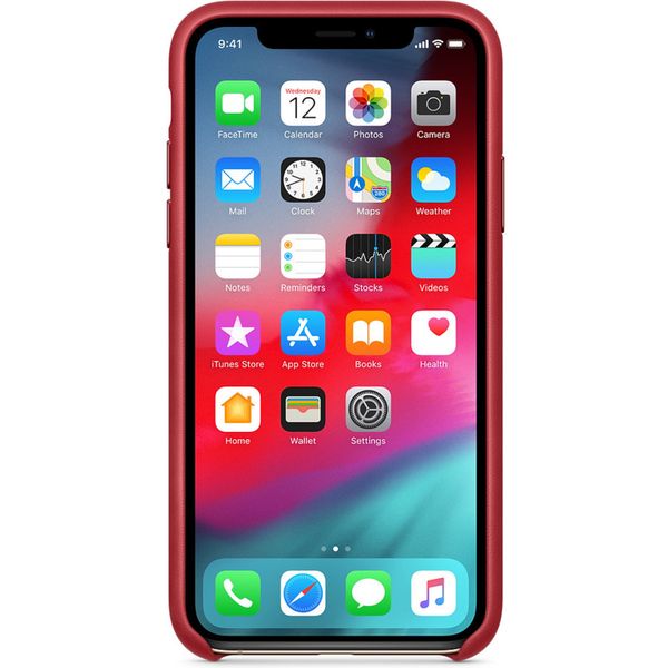 Apple Leather Backcover Apple iPhone Xs Max - Red