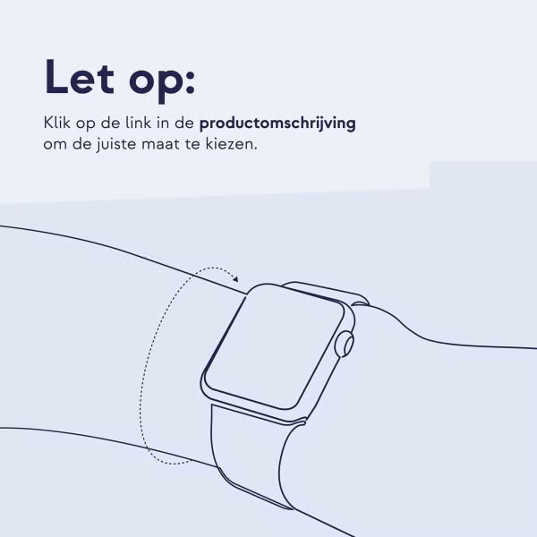 Apple Gevlochten solobandje Apple Watch | 44/45/46/49 mm - Maat 11 - Midnight