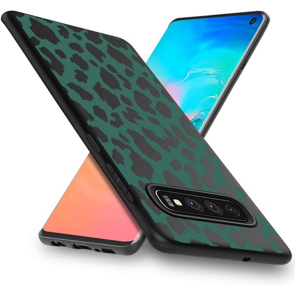 imoshion Design hoesje Samsung Galaxy S10 - Luipaard - Groen / Zwart