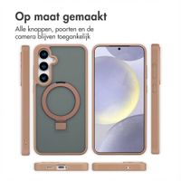 Accezz Ring Stand Backcover met MagSafe Samsung Galaxy S24 Plus - Bruin