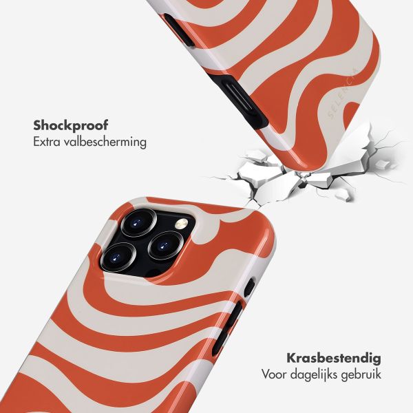 Selencia Vivid Tough Backcover met MagSafe iPhone 16 Pro - Dream Swirl Orange