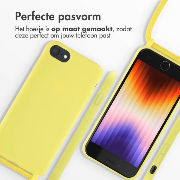 imoshion Siliconen hoesje met koord Apple iPhone SE (2022 / 2020) / 8 / 7 - Geel