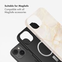 Selencia Vivid Back Cover with MagSafe Apple iPhone 14 - Golden Beige Marble