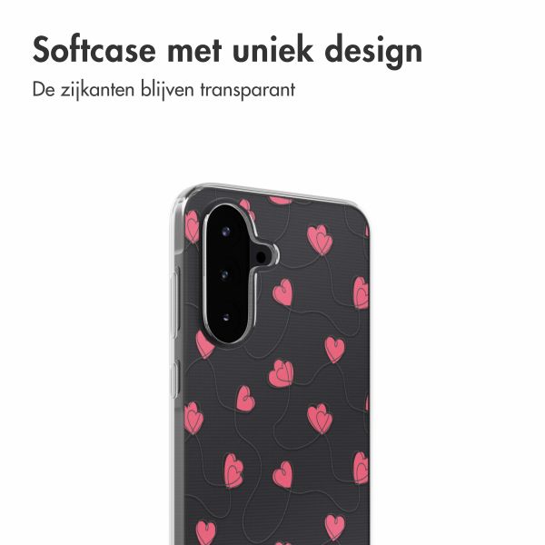 imoshion Design hoesje Samsung Galaxy A56 - Dusty Rose Connected Hearts