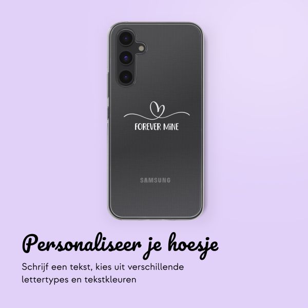 Gepersonaliseerd hoesje met sierlijk hartje Samsung Galaxy A54 (5G)- Transparant