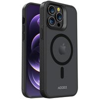 Accezz Rugged Frosted Backcover met MagSafe iPhone 14 Pro Max - Zwart