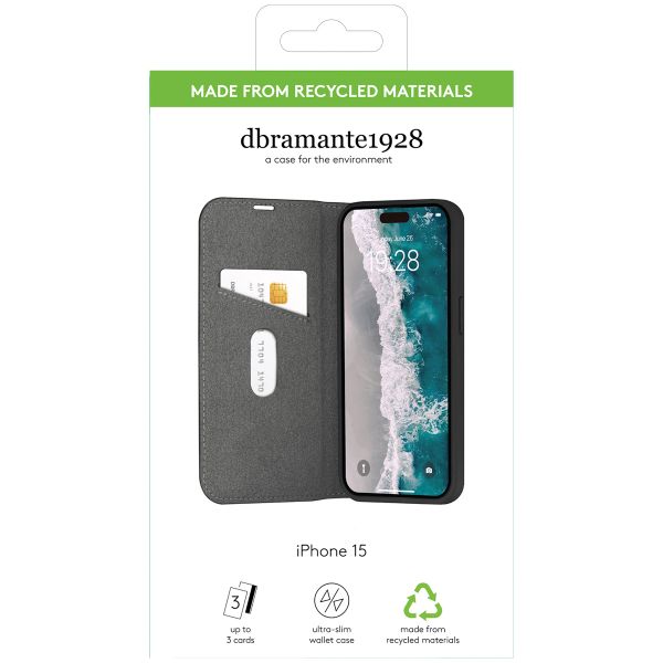 dbramante1928 Oslo Bookcase iPhone 15 - Zwart