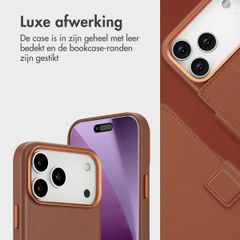 Accezz Leather Bookcase 2-in-1 met MagSafe Apple iPhone 17 Pro Max - Sienna Brown