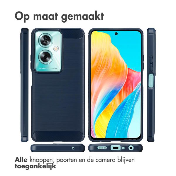 imoshion Brushed Backcover Oppo A79 - Donkerblauw