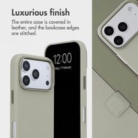 Accezz 2-in-1 Leather Bookcase with MagSafe Apple iPhone 18 Pro / 17 Pro - Light Grey