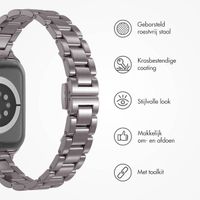 Selencia Slim Steel schakelbandje Apple Watch Series 1 t/m 9 / SE (38/40/41 mm) | Series 10 / 11 (42 mm) - Zilver