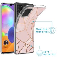 imoshion Design hoesje Samsung Galaxy A31 - Grafisch Koper / Roze