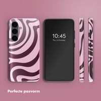 Selencia Vivid Tough Backcover Samsung Galaxy S24 - Wavy Swirl Pink Plum