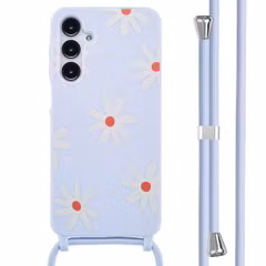 imoshion Siliconen design hoesje met koord Samsung Galaxy A16 - Lila Flower Distance
