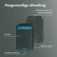 Accezz Magnetische Leren Wallet met standaard - Geschikt voor Apple Find My - Cedar Green
