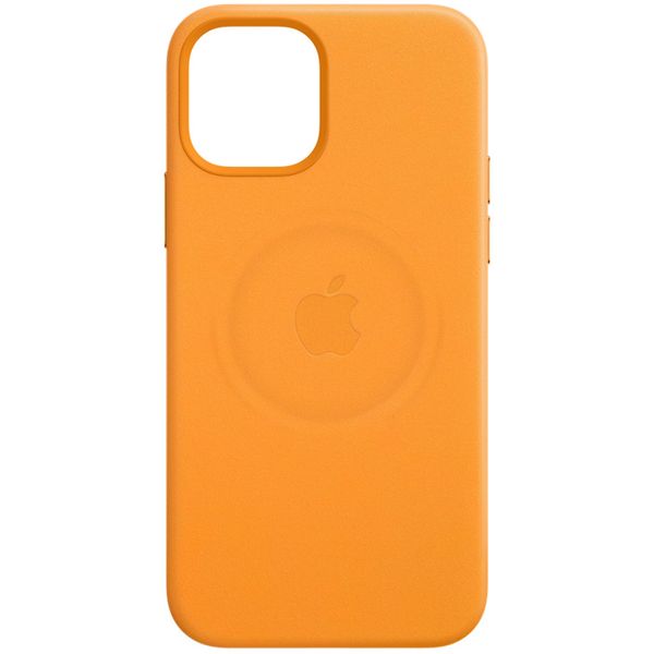 Apple Leather Backcover MagSafe Apple iPhone 12 (Pro) - California Poppy